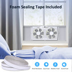9'' Window Fan with Thermostat & LED Display, Reversible Airflow