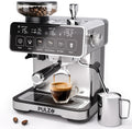 Espresso Machine with Grinder, 20 Bar Professional Coffee Machine, All-in-One Stainless Steel Coffee Maker with Milk
