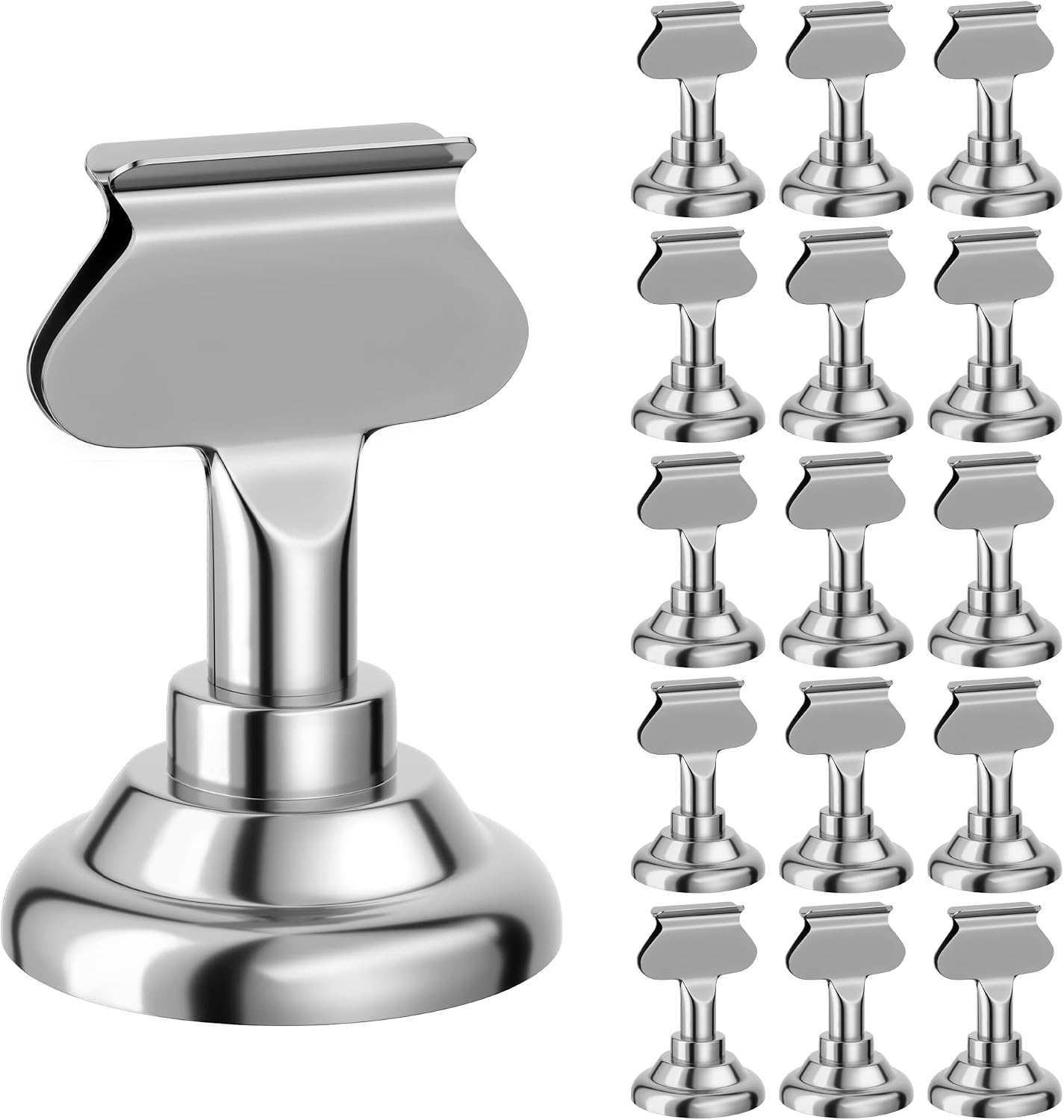 16 PK Place Card Holders 1.7 inches Table Card Holder Steel Card Holders for Weddings,Birthdays,Photos, Memo Notes