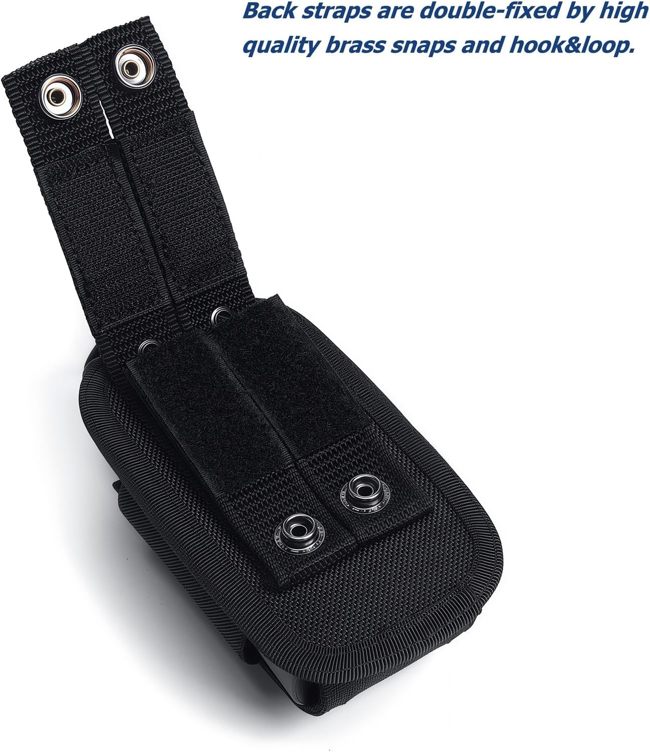 Universal Radio Holster Tactical Two Ways Radio Holder Compact Elastic Walkie Talkies Pouch Nylon Case w/MOLLE Strap