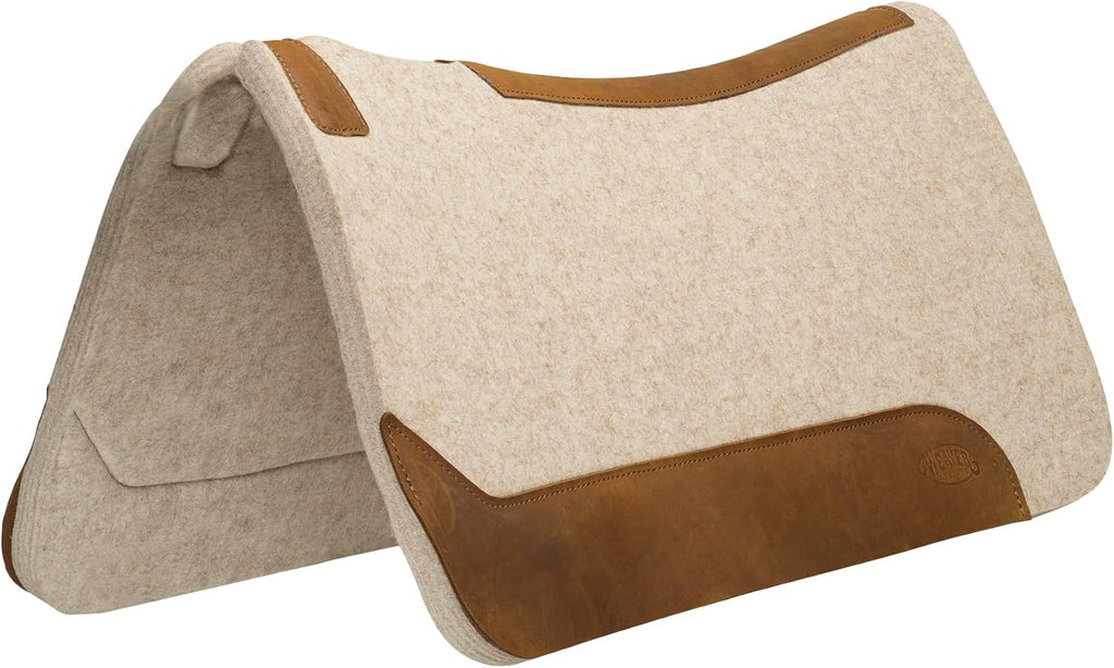 Wool Blend Felt Western Saddle Pad for Horses, 30" x 30"