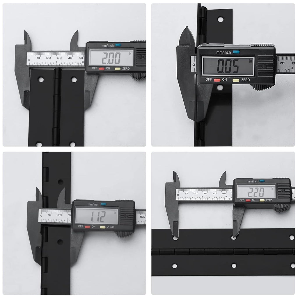 4Pack 16” Heavy Duty Piano Hinge Stainless Black Continuous & Piano Hinges