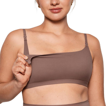 Women's Inbarely Soft Nursing Bras Unlined Bralettes Maternity Bra for Breastfeeding Unpadded Comfy Sleep Seamless
