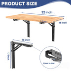 Wall Mounted Folding Workbench, Folding Wall Table, 32x18 in