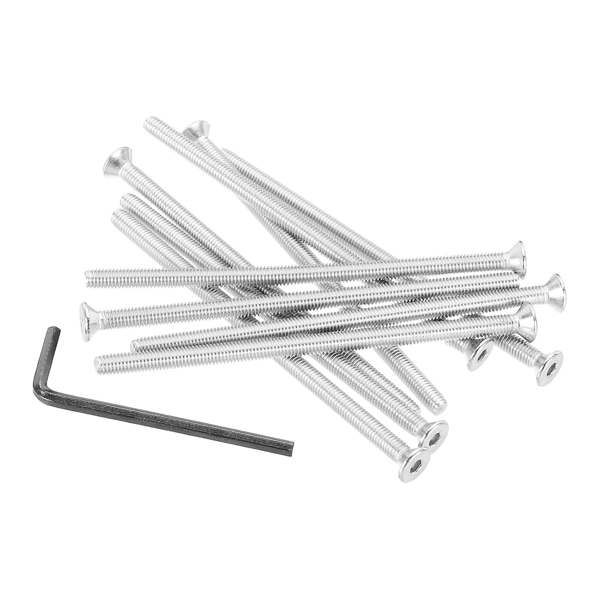 PATIKIL 10 Pcs #10-32 x 4 Flat Head Socket Cap Screws Machine Screws