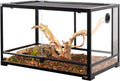 Tempered Glass 40 Gallon Reptile Tank, Front Opening Reptile Terrarium 30" x 18" x 18" for Bearded Dragon Gecko