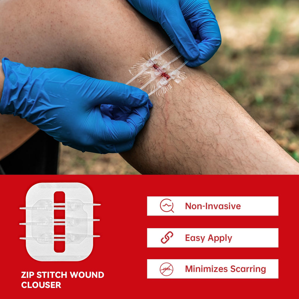 Small Compact First Aid Kit, Organized Pouch with Zip-Closure