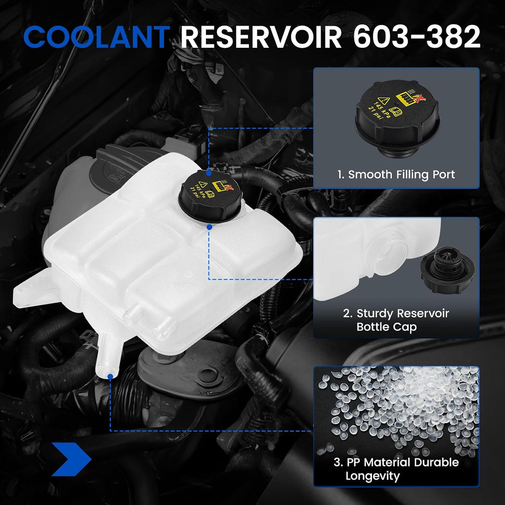 603-382 Engine Coolant Reservoir Tank for Focus Escape C-MAX 12-18