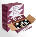 6-Bottle Layflat Cardboard Wine Boxes For Moving, Bundle of 5