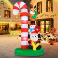 7.8 FT Candy Cane Christmas Inflatable Outdoor Holiday Decoration | Waterproof , Christmas JOY Blow Up, Built-in LED