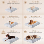Fluffy Dog Crate Bed for Medium Dogs, Plush Crate Pad, Grey