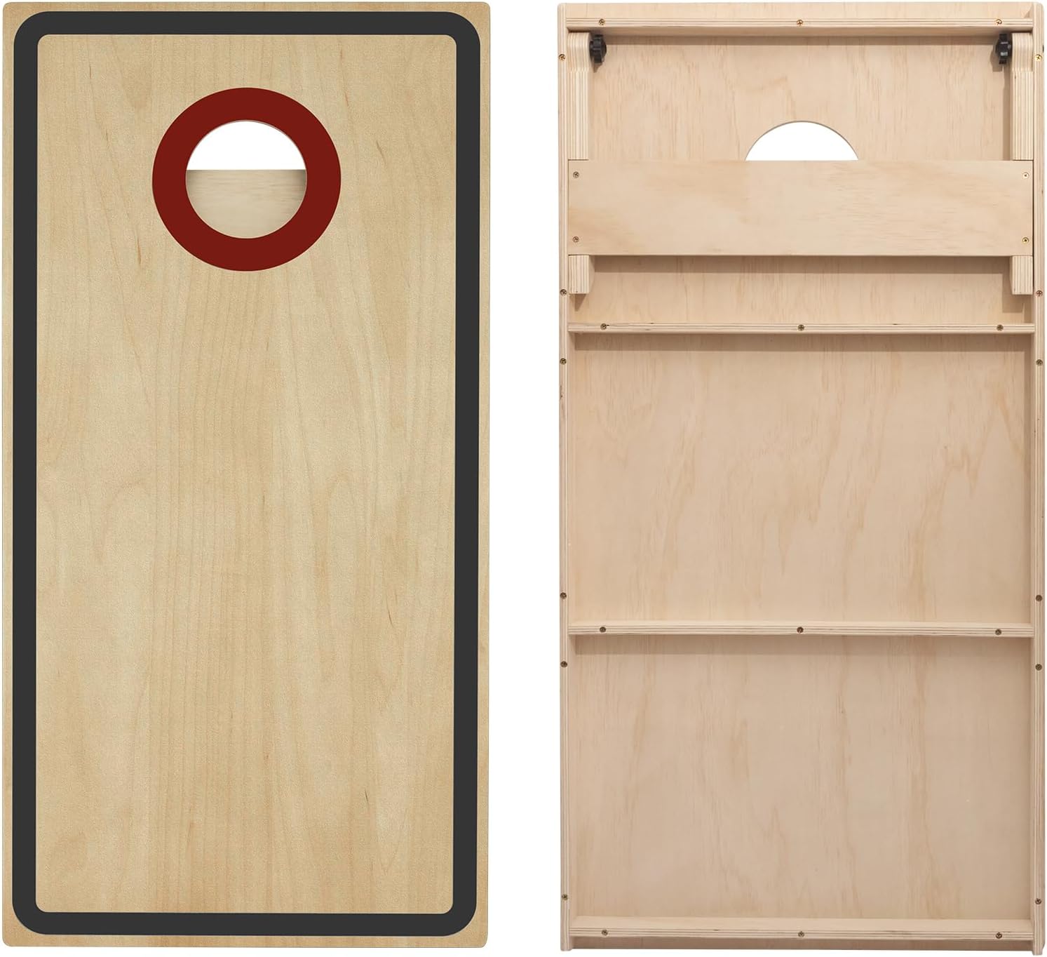 Cornhole Board Set - No Bounce,Regulation Size 4x2 ft,Made of 1/2" Pine Plywood,UV Printing Includes 8 Bean Bags and