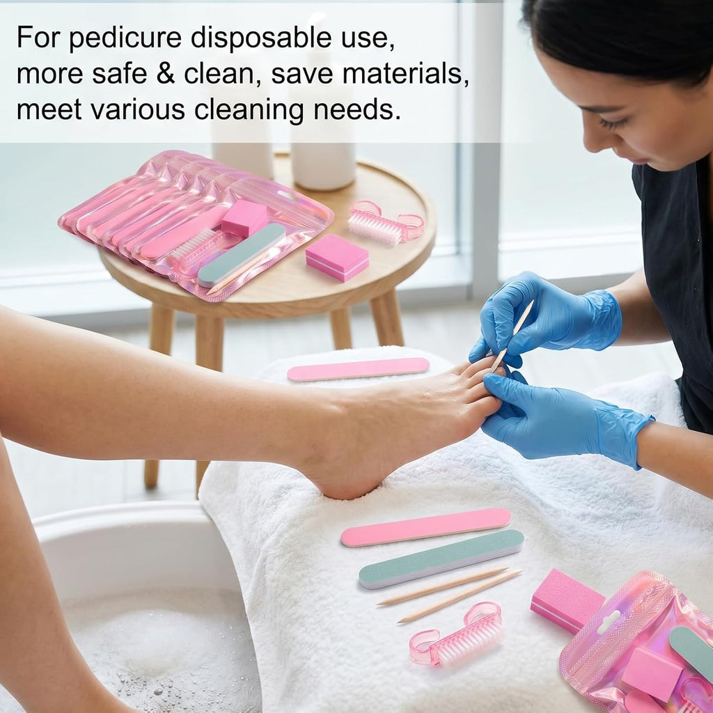 10 Packs Disposable Manicure Kit, 5 in 1 Nail Pedicure Kit