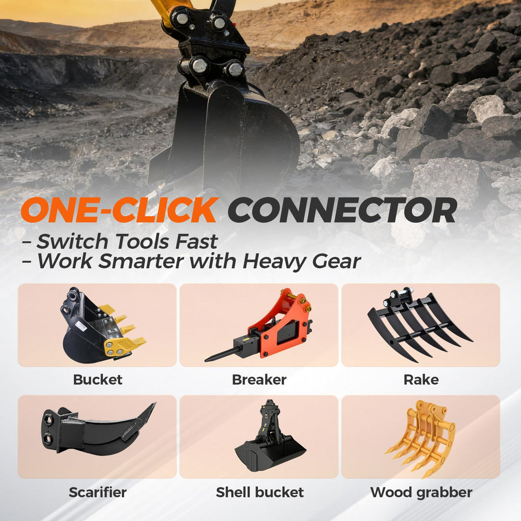 25mm Pin Quick Change Hitch for 0.8-1.8 Ton Mini Excavator