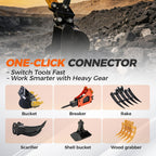 25mm Pin Quick Change Hitch for 0.8-1.8 Ton Mini Excavator