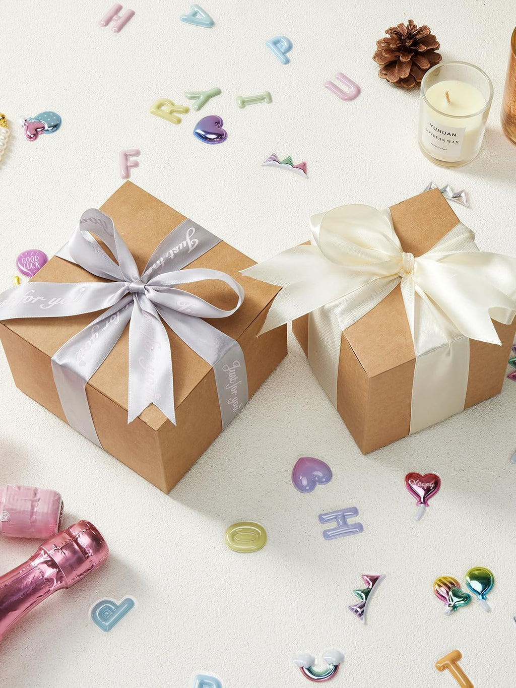 Gift Boxes 4x4x4 25 Pack Brown Kraft Paper Box with Lids