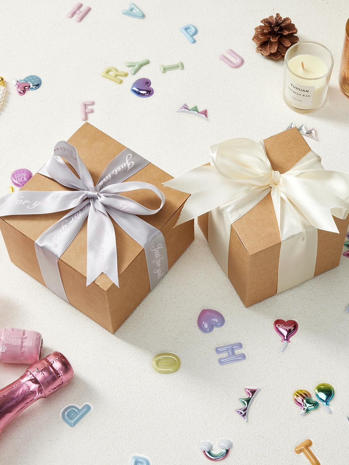 Gift Boxes 4x4x4 25 Pack Brown Kraft Paper Box with Lids