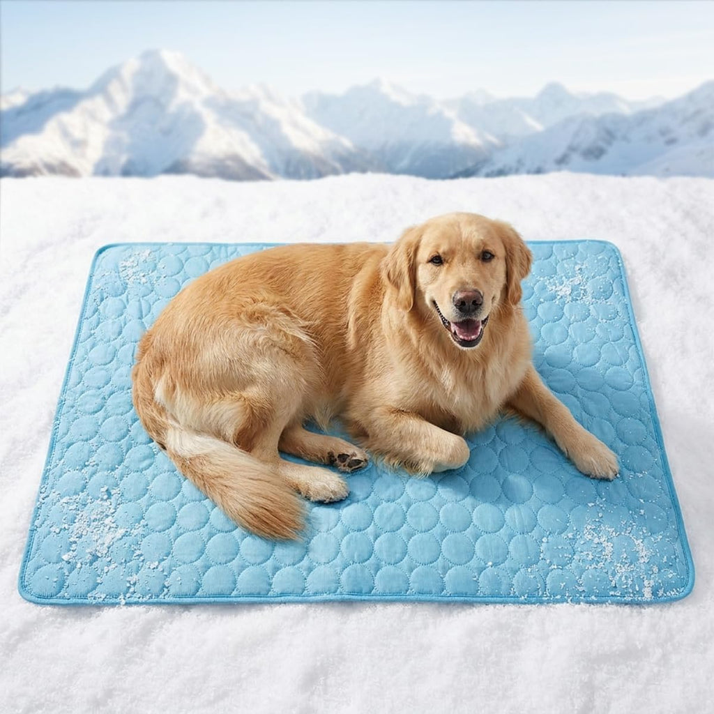 Cooling Mat for Dogs – 32" x 44" Ice Silk Dog Cooling Mat | Self-Cooling, Non-Toxic | Indoor & Outdoor, Crate, Car |