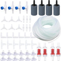Aquarium Air Pump Accessories - Contains Airline Tubing, Control Valve, Air Stones, Connectors, Check Valves, Suction