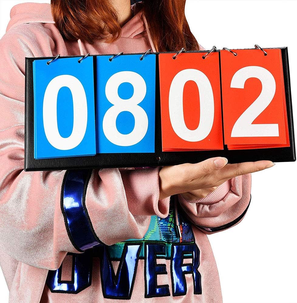 Portable Table Top Scoreboard Flipper, Multi Sports Score Flip Scoreboard