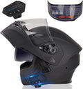 Bluetooth Motorcycle Helmet,Modular Motorcycle Helmet with Bluetooth,DOT Approved Dual Visor Full Face Flip up