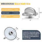 Allstare WB03X43926 Stove Knobs Replacement Parts for GE Range Parts Profile Stove Knobs 183D8269 KIP 5E87 GE Cooktop Knobs JGBP87SEM1SS PGB918SEM1SS Gas Range Burner Control Knob Oven Knobs 5 Pcs