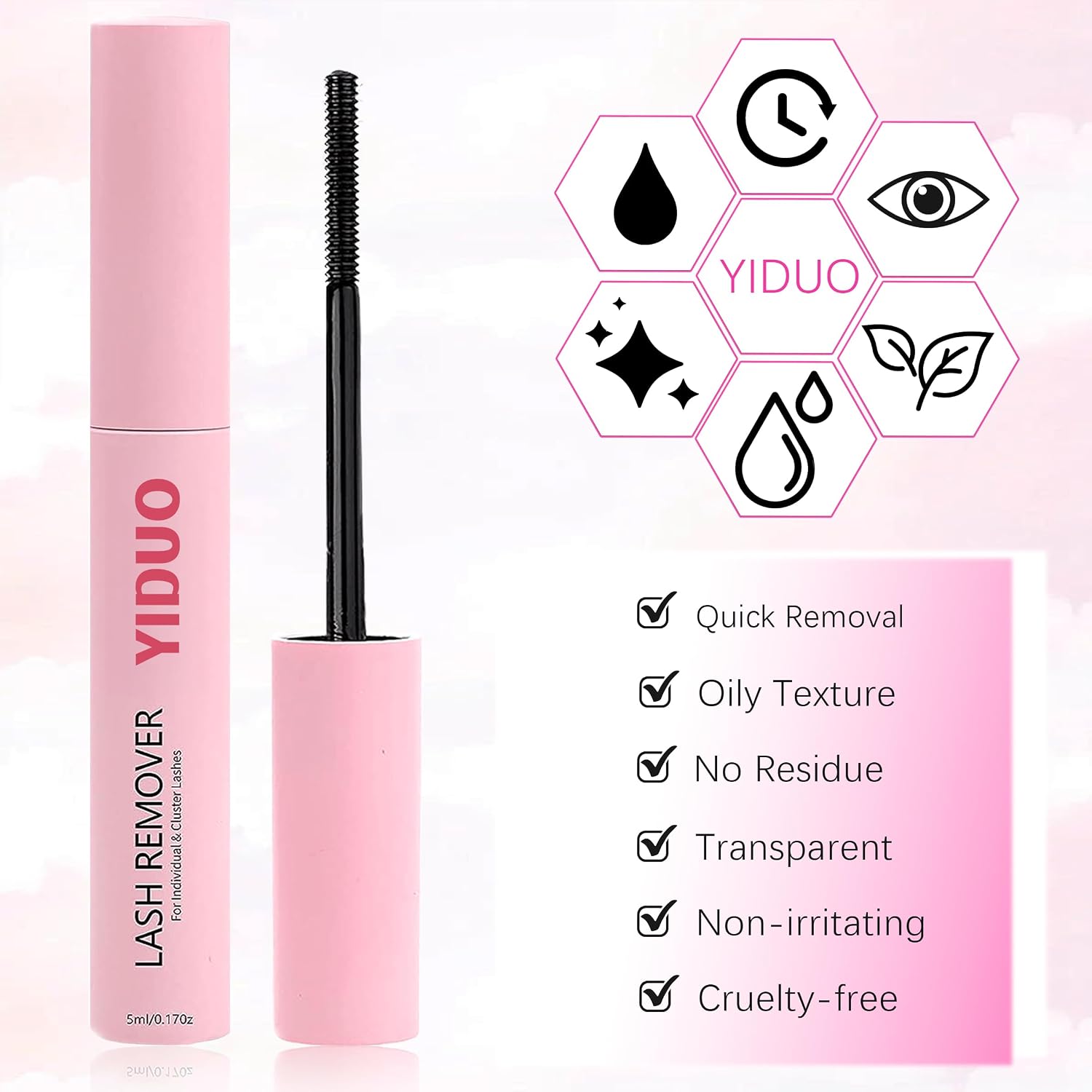 Bond and Seal 4 in 1 Long Lasting Cluster Lash Glue Tool Kit for DIY Eyelash Extensions Waterproof Strong Hold