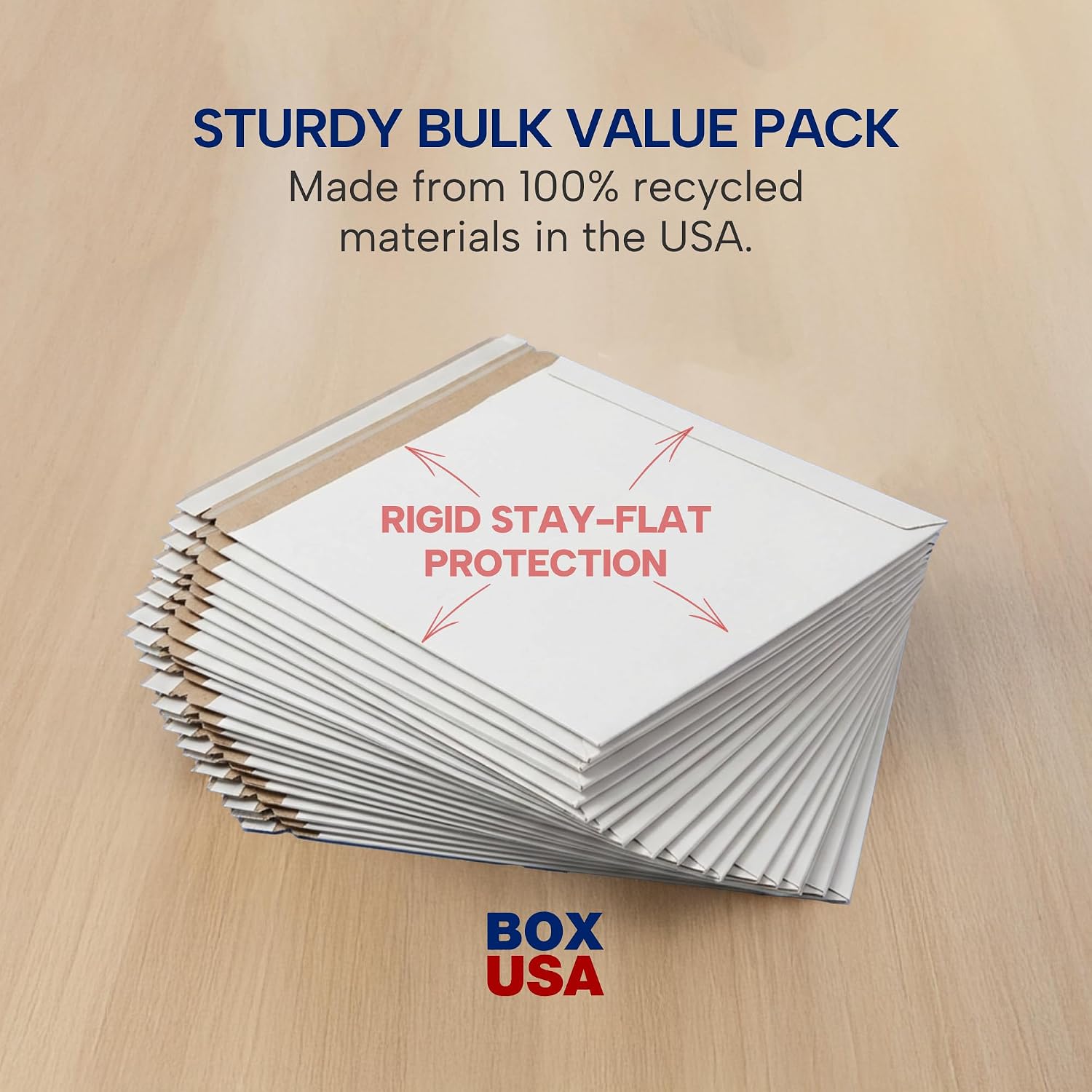 Rigid Mailers 18" x 24" (50-Pack) - Cardboard Mailer Envelopes for Large Posters, Artwork, Presentation Prints - Stay