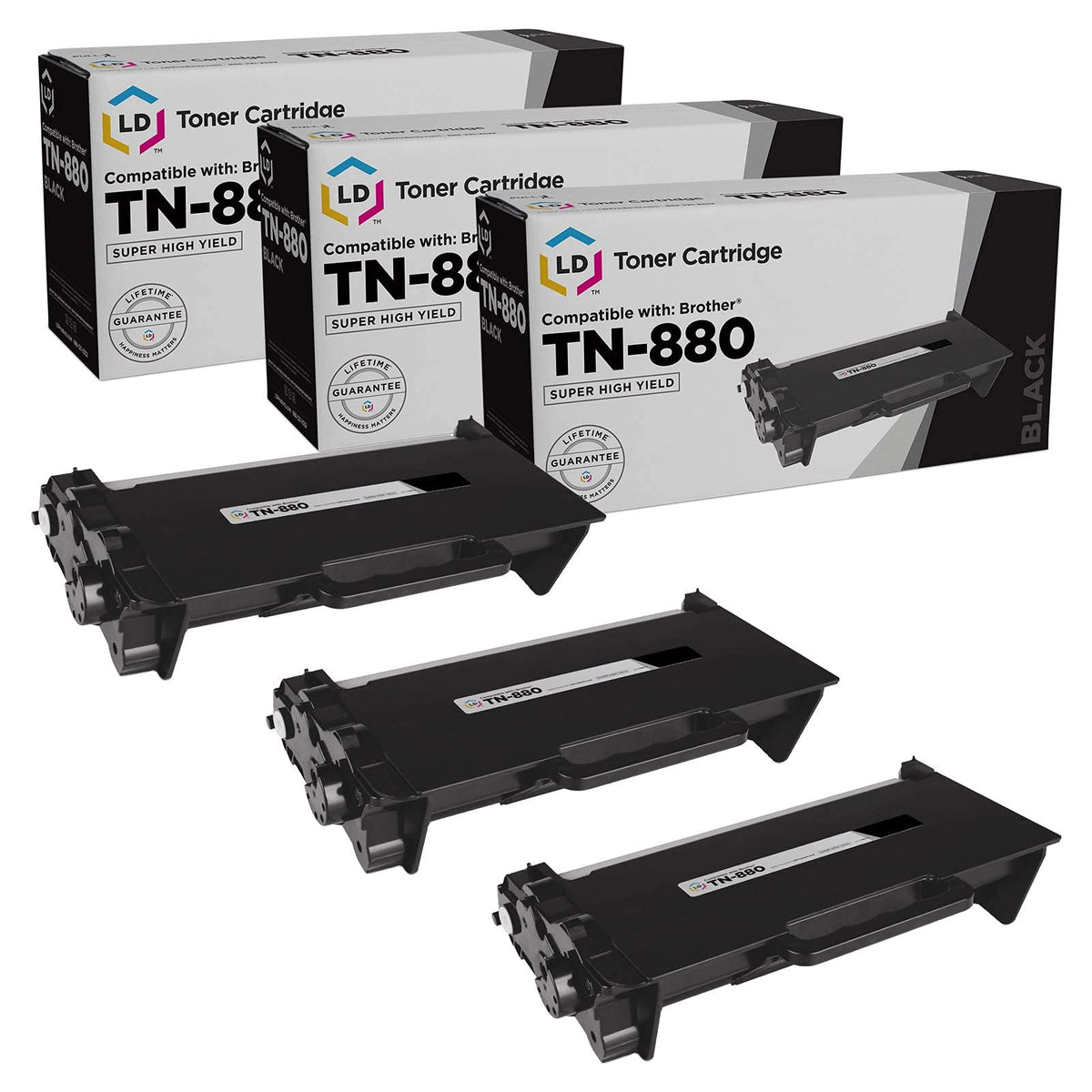 Products Compatible Toner Replacement for Brother TN880 (Black, 3-Pk)