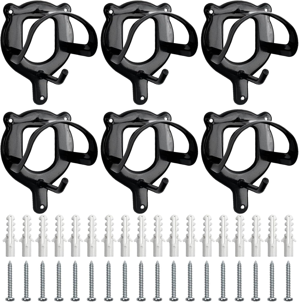 6 Counts Horse Bridle Rack Bridle Bracket Bridle Hooks Horse Tack Storage Halter Hanger Metal Bridle Holder with