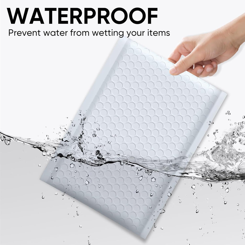 White Bubble Mailers 8.5 x 12 Inch 100 Pack, Usable Size 8.25X12 Inch Poly Mailers,Mailing Envelopes,Shipping
