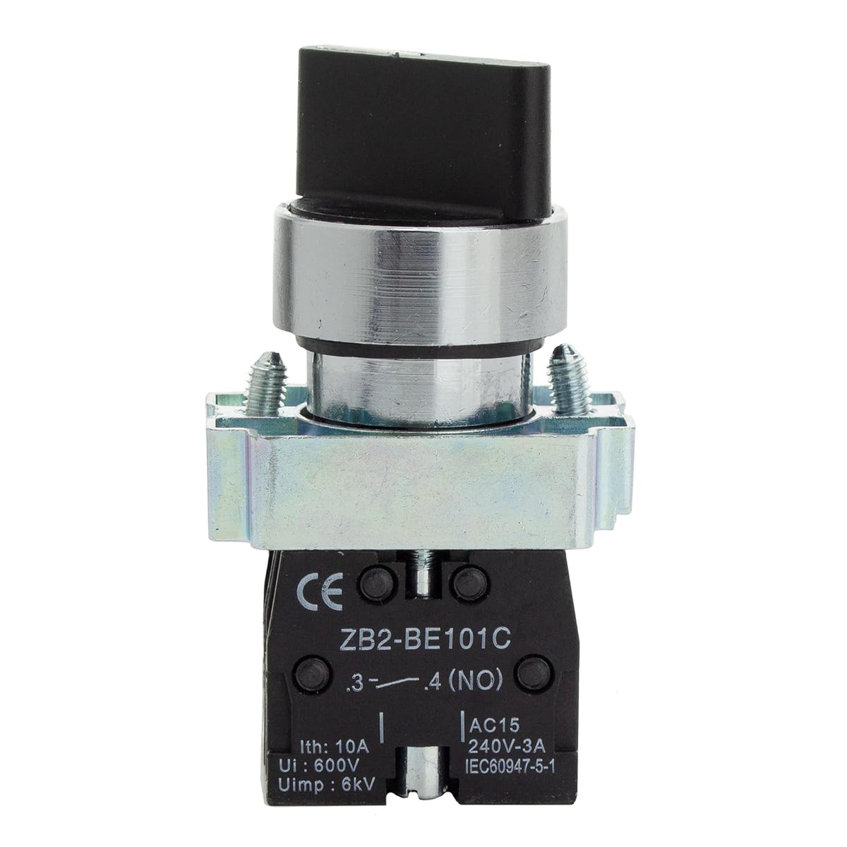 Rotary Switch 2 Position Selector Switch Maintained, 4 Pack