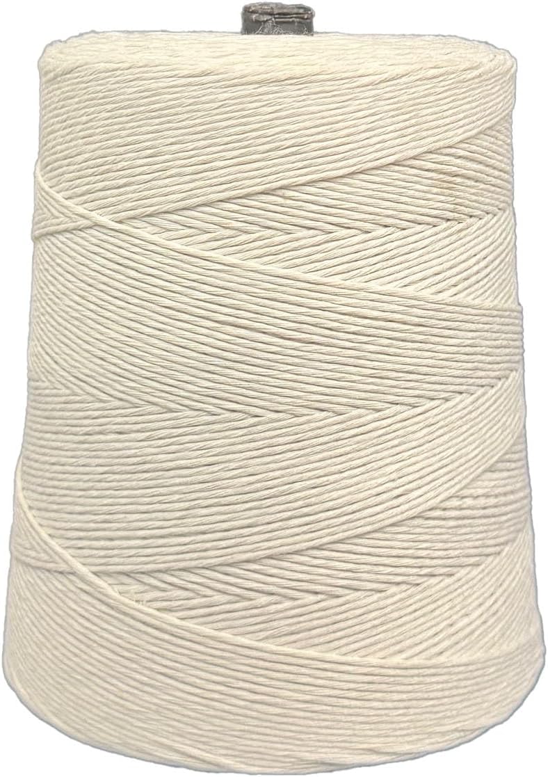 8 PLY Cotton Twine 2 lb Cone - 4800 feet, White