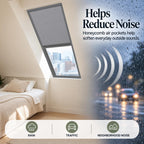 Custom Blackout Honeycomb Skylight Window Shade (Light Grey 93021E)