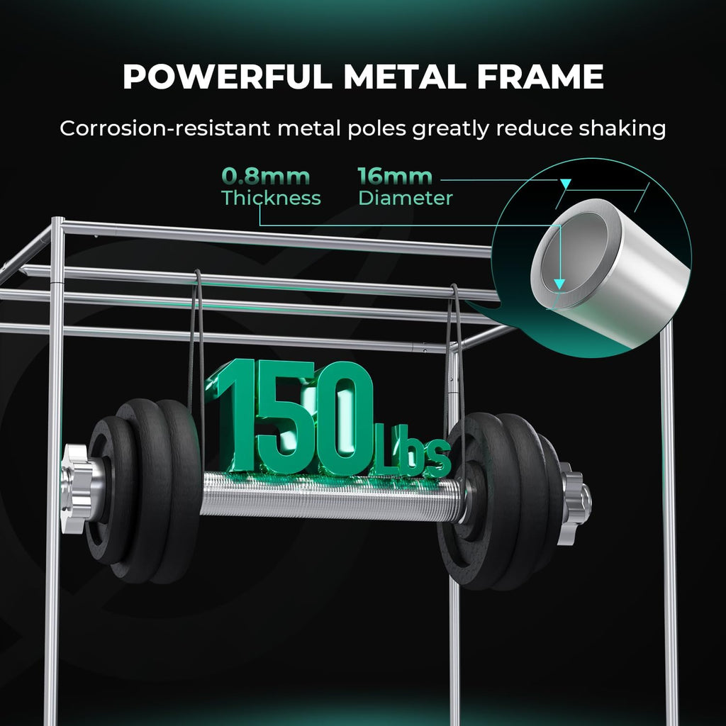 4x4 Advanced Grow Tent, 48"x48"x80" Indoor Plant Growing | Reflective Mylar 1680D,Hangers for