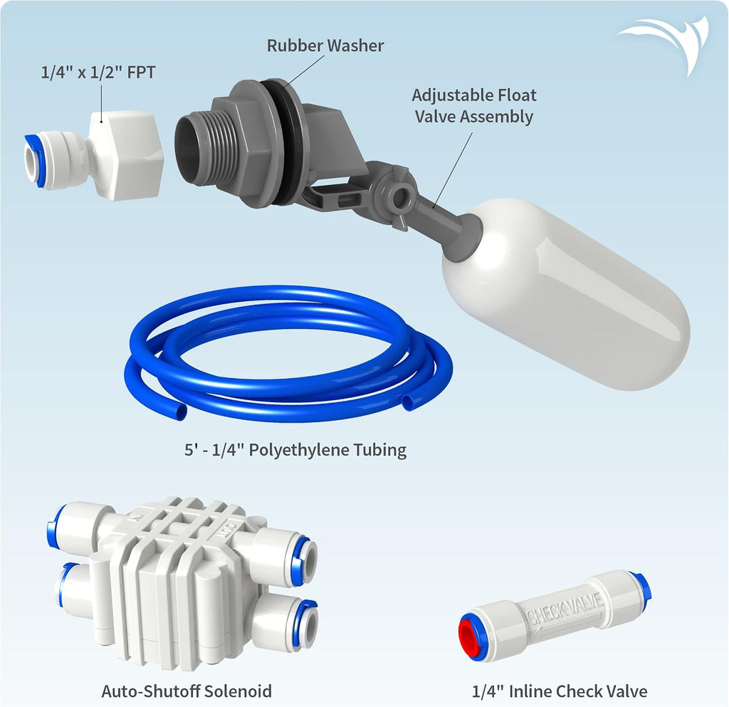 Valve Kit for Reverse Osmosis and Deionization Aquarium Systems