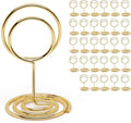 30PCS Gold Table Number Holders Place Card Holder,Small Photo Stand | Cards Stand Name Menu Clips,Table Sign Holders