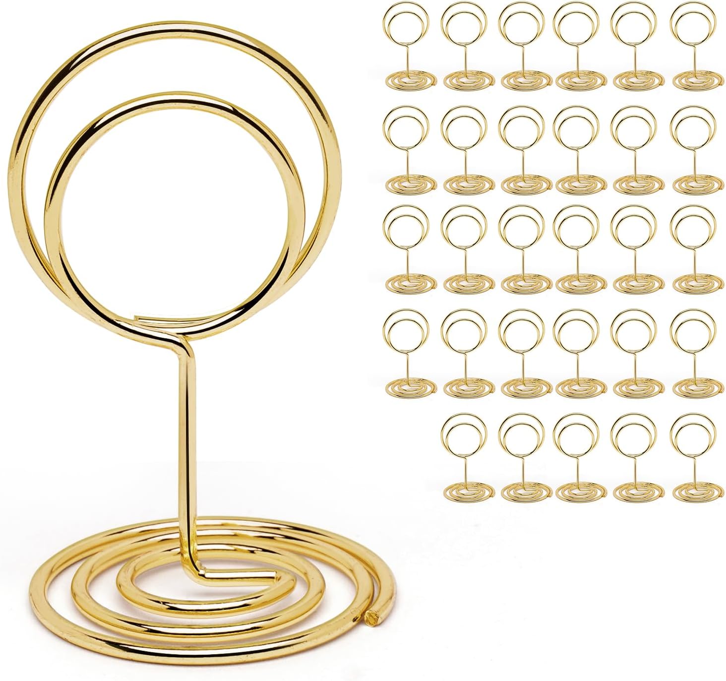30PCS Gold Table Number Holders Place Card Holder,Small Photo Stand | Cards Stand Name Menu Clips,Table Sign Holders