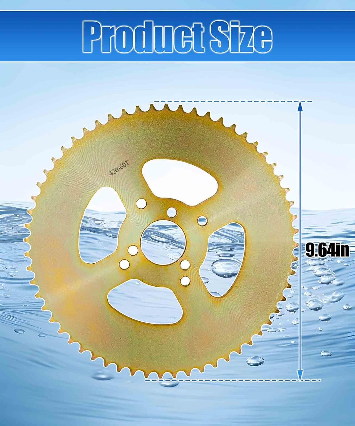 60T High Torque Rear Chain 3 Hole Sprocket # 40 41 420