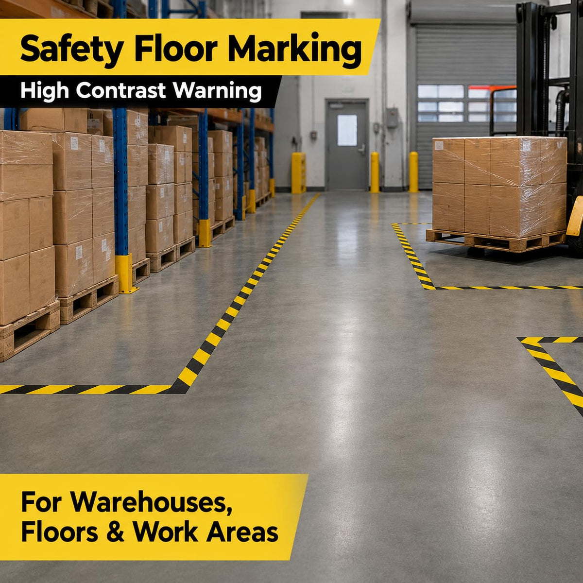 Black & Yellow Reflective Warning Tape (2 in x 33 YD)