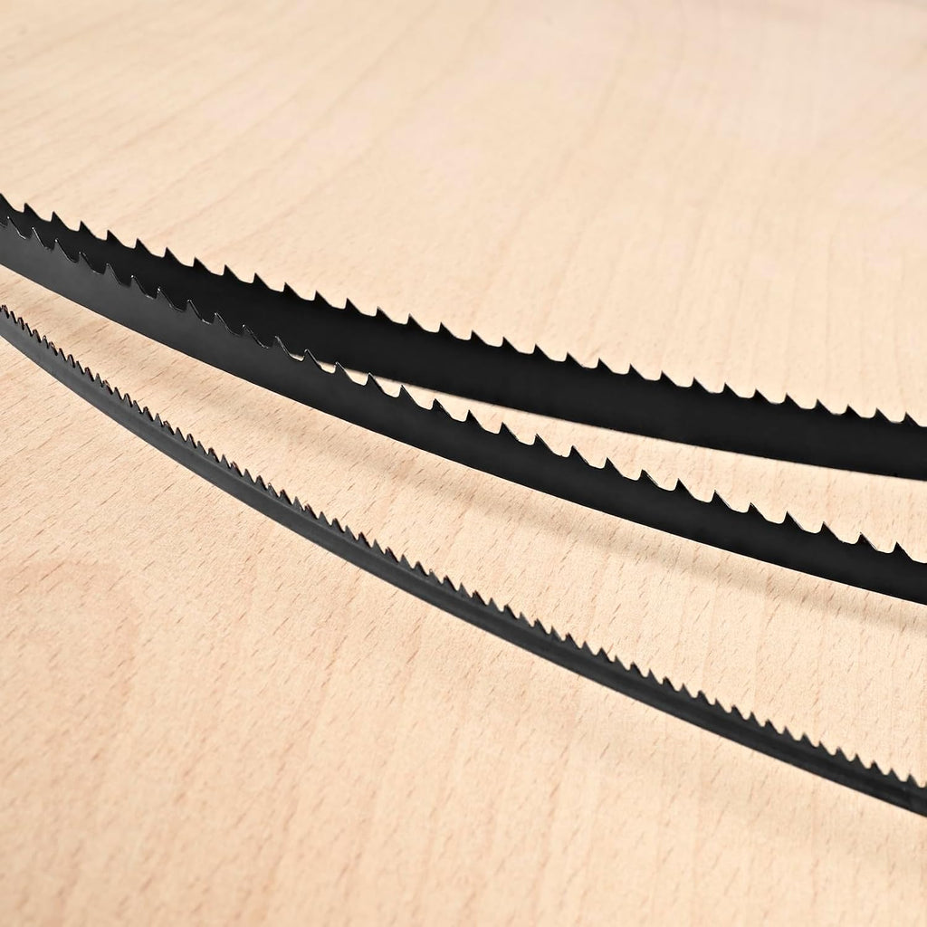 TASP 80" Bandsaw Blades Set (1/8" 1/4" 1/2" Wide), Pack of 3