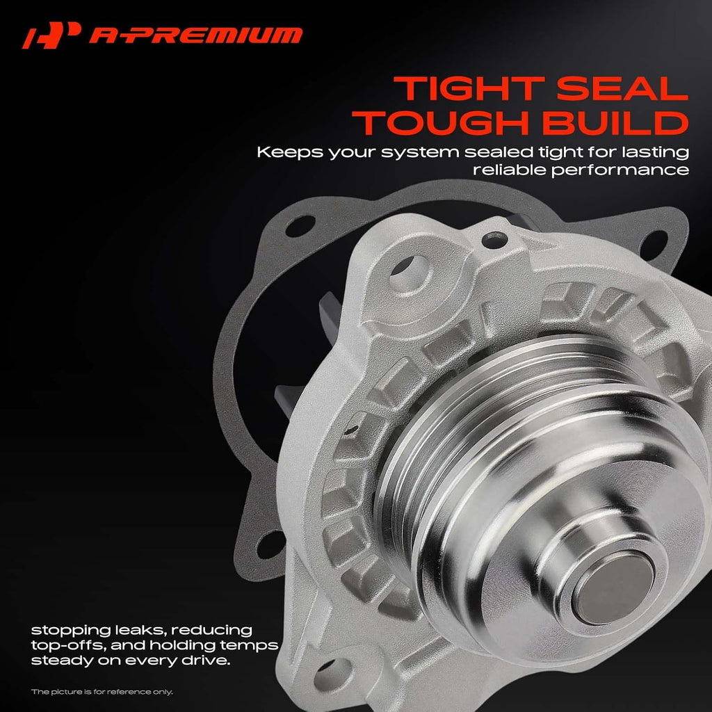 A-Premium Engine Water Pump (with Gasket & Pulley) Compatible with Mercury Mariner 09-11, Milan 10-11 & Mazda Tribute 09-11 & Ford Escape, Fusion - V6 3.0L - Replace # AW6250