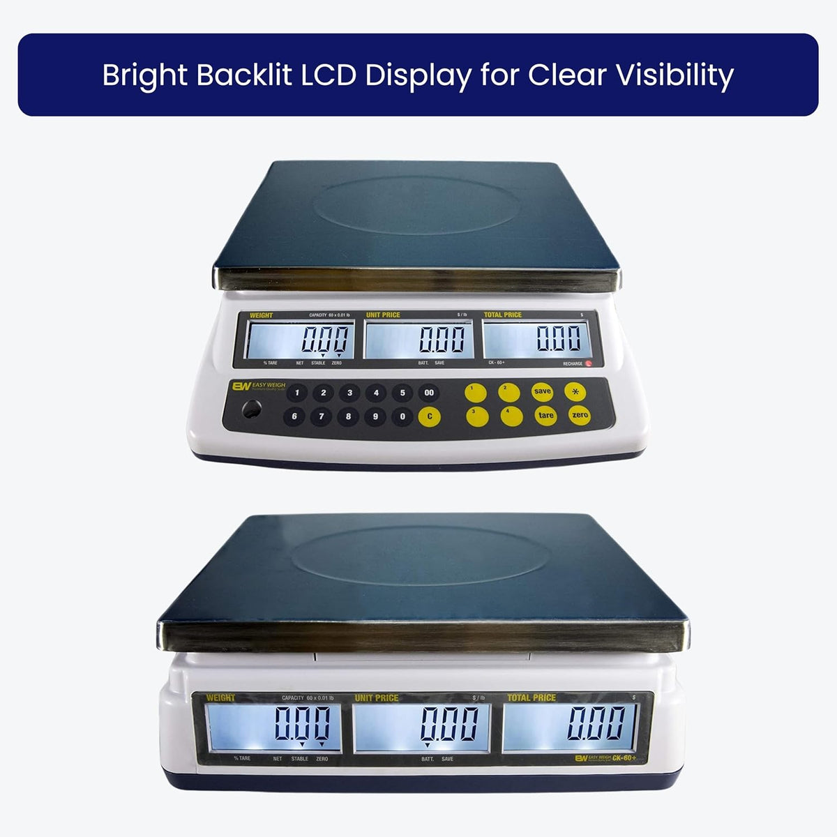 Price Computing Scale – CK Series Class III NTEP Legal for Trade, Commercial Food Scale with Rechargeable Battery
