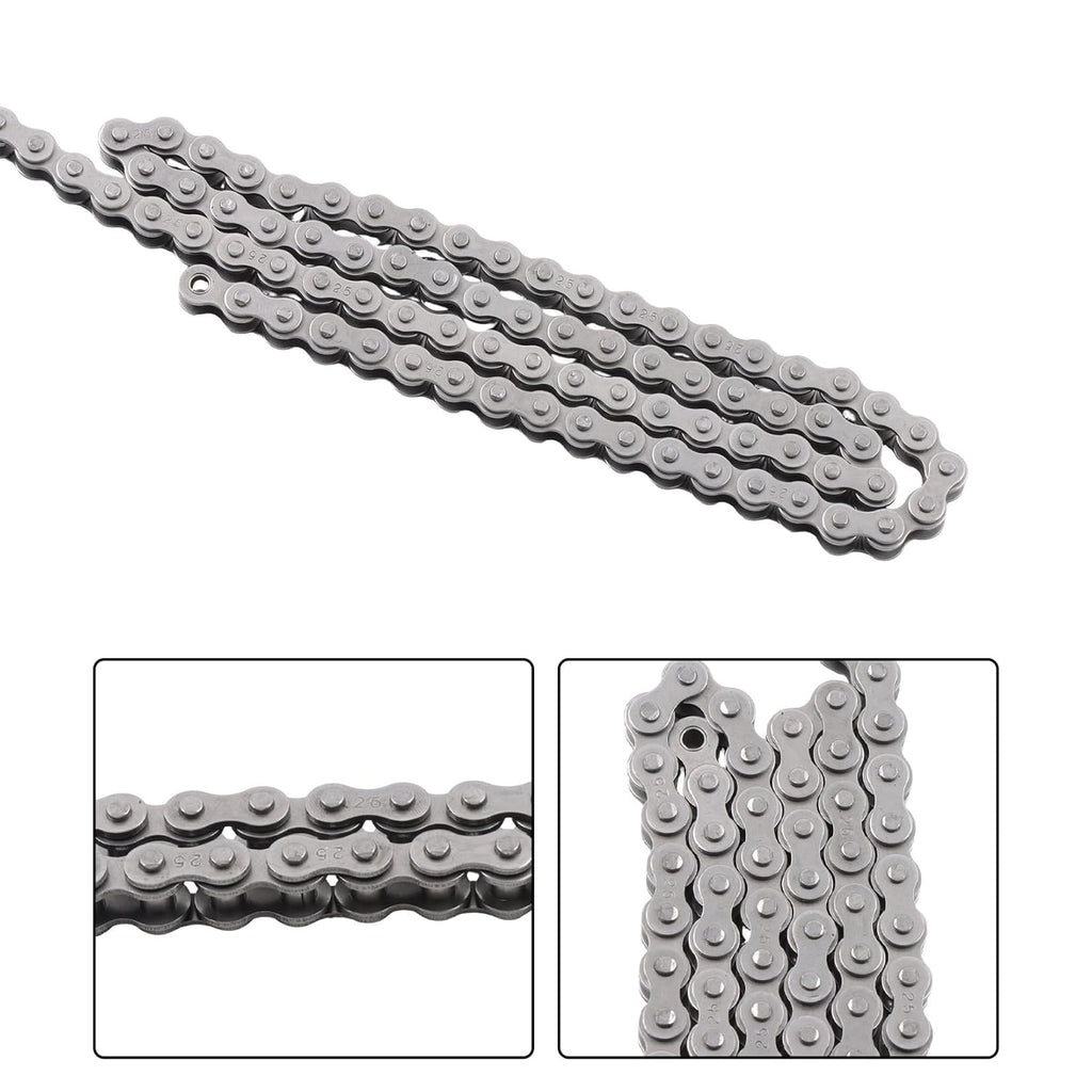 findmall 25 Roller Chain, 10 Feet with 2 Connecting Links