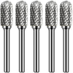 OSIDU Tungsten Carbide Rotary Burr Bit 1/4" Shank SC-3 Die Grinder Bits