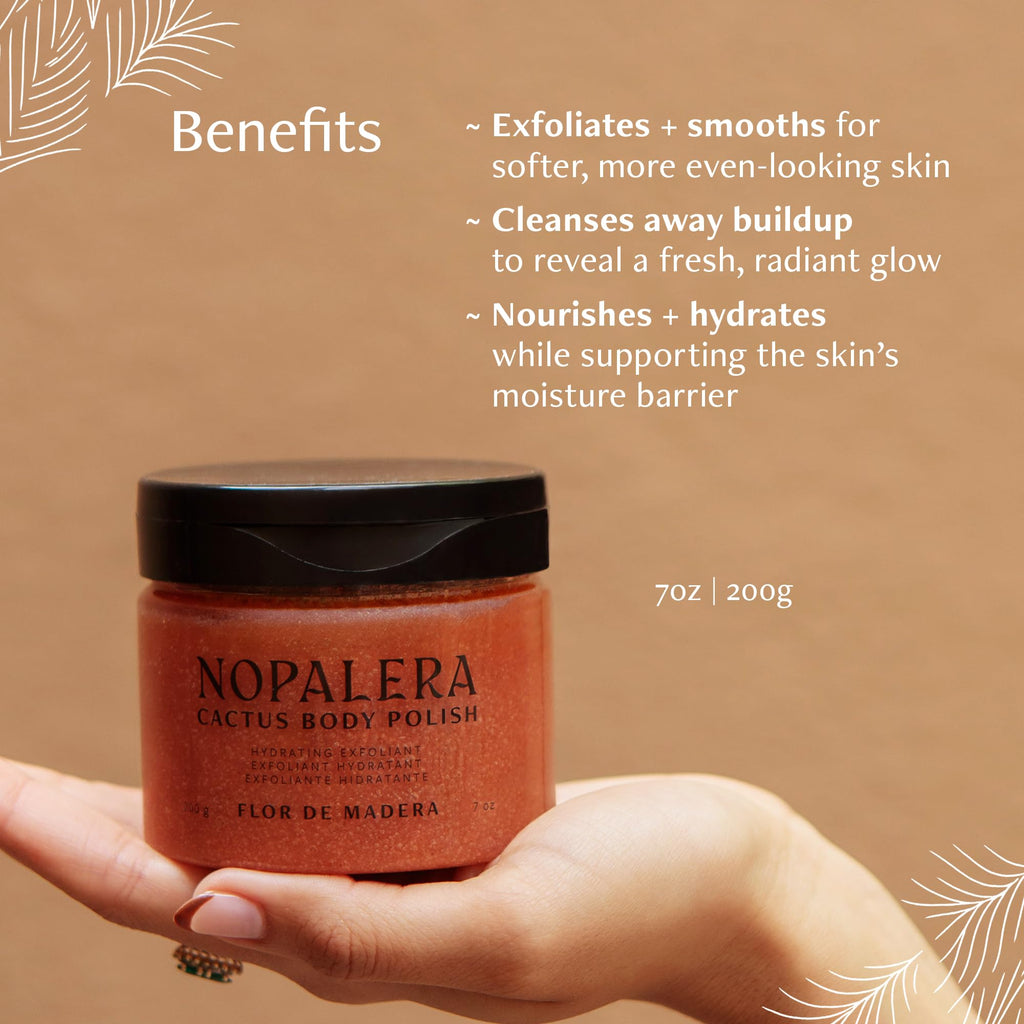 Cactus Body Scrub and Exfoliator, Flor de Madera, 7 oz