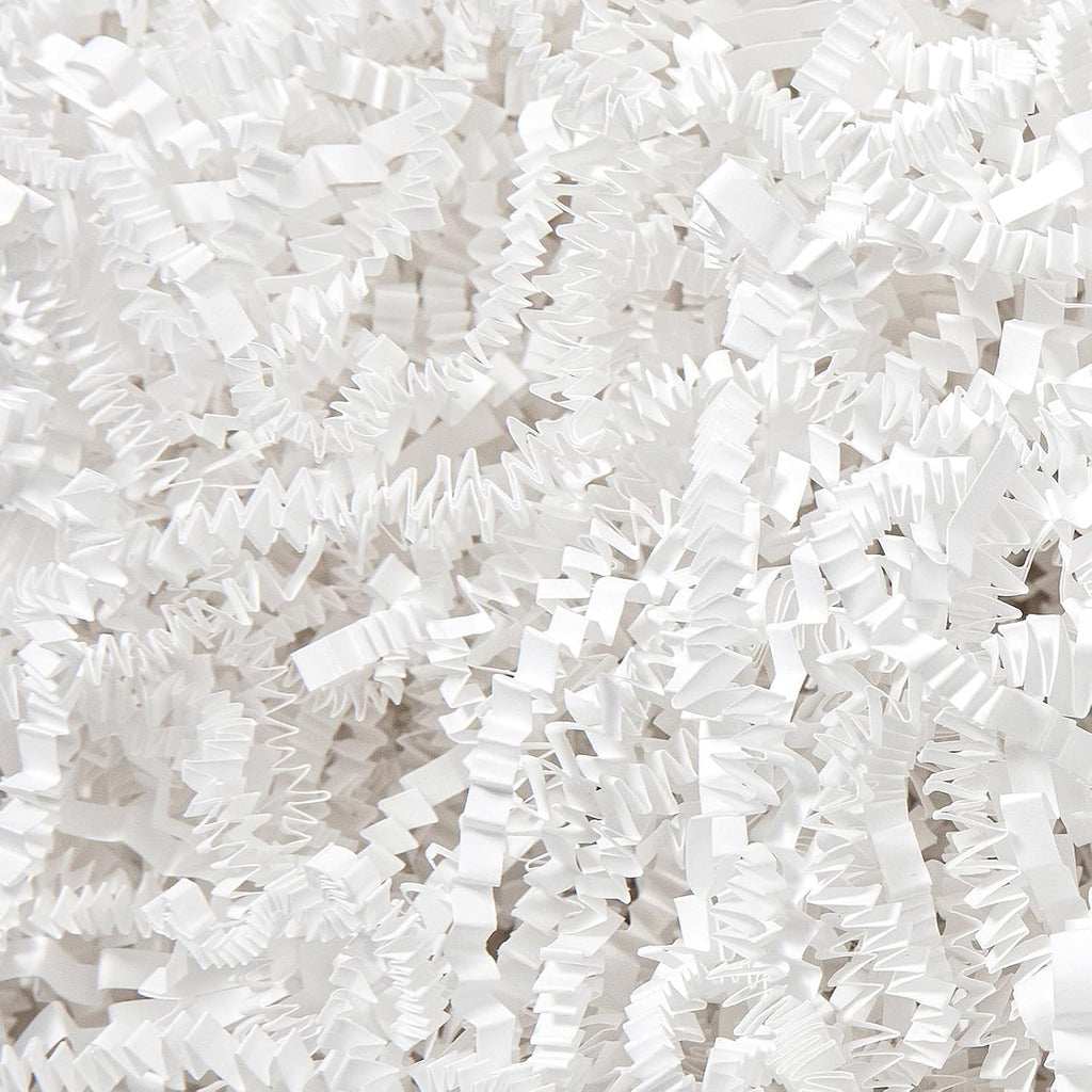 1/2 LB Crinkle Paper Filler 8 oz White Shredded Paper for Gift Box