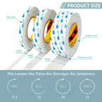 3M Double Sided Tape 0.5"×16.5Ft No Damage Double Sided Wall Tape