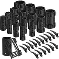 65Pcs Hair Rollers with Clips for Women,Black