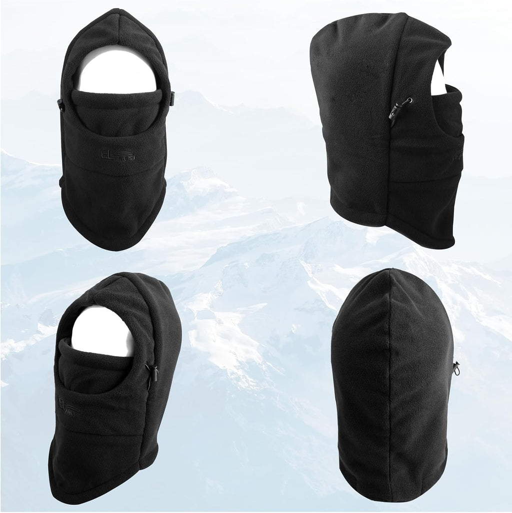 Kids Children's Balaclava Hat Fleece Ski Face Mask Winter Cap Adjustable Double Neck Warmer